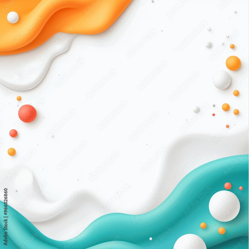 Poster vibrant abstract background with colorful waves and bubbles. perfect for creative projects and moder