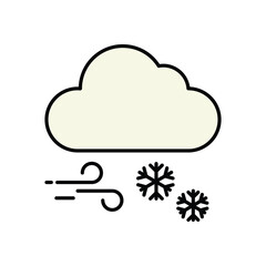 Wind  icon isolated on a white background. Vector illustration.