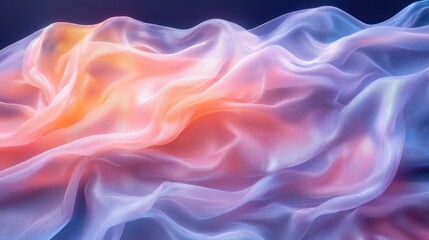 Obraz premium Soft, flowing fabric with colorful light effects.