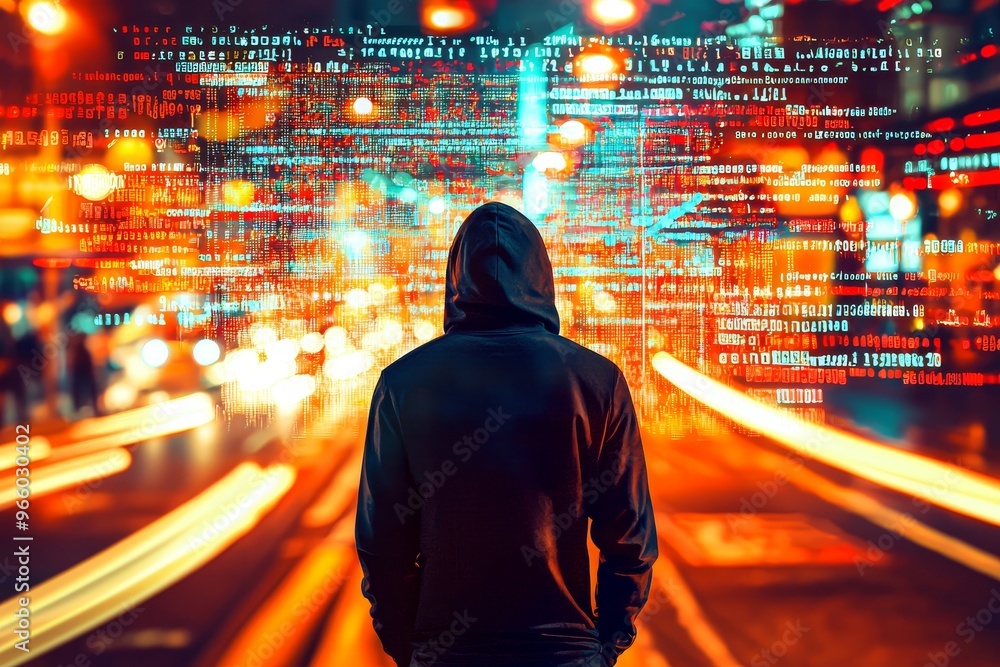Poster cyber security vs. cyber attacks/hackers