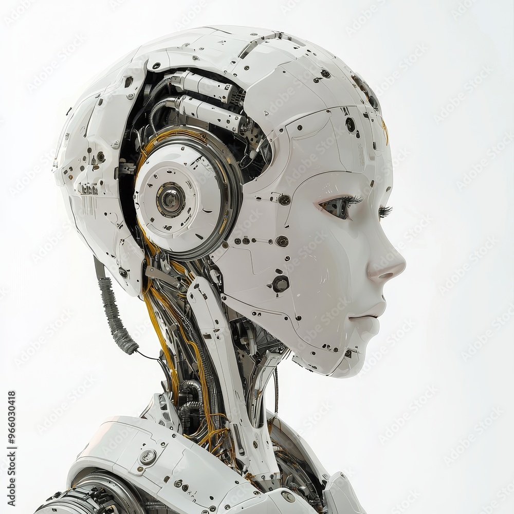 Poster isolated chat bot software network with machine learning reactions and stock.