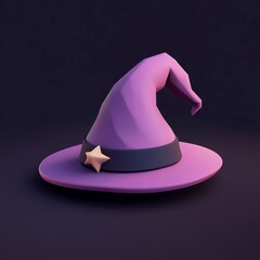 Naklejka premium 3D Magician Hat Icon: Illusionist's Accessory and Performance Illustration Logo