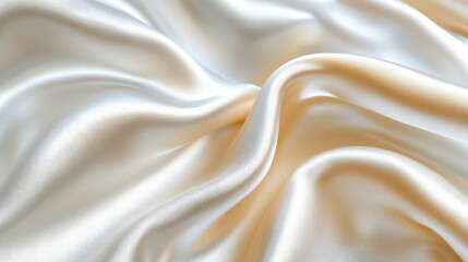 Obraz premium Smooth, shimmering fabric with gentle folds and curves.