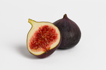 Fresh figs isolated on white