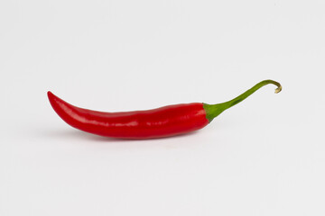 Red chili pepper on white background