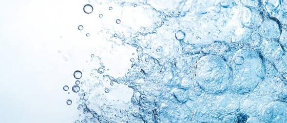 Abstract background of water bubbles and water waves.