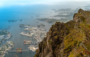 A scenic view of Svolvaer from Floya peak.  © TOMASZ