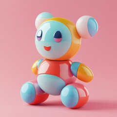 3D Toy Icon: Child's Plaything and Entertainment Illustration Logo