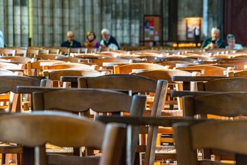 interior of the temple in rouen