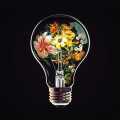 Floral Eco-Light Innovation: Green Energy Concept in Nature