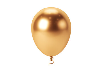 A single golden balloon isolated on a white background. Clean design concept. 3D Rendering © Who is Danny