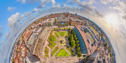 mannheim germany city aerial little planet