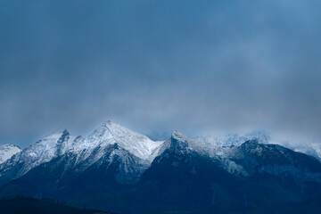 first snow view of the Tatra Mountains Poland