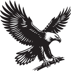 Eagle Silhouette Vector Art illustration