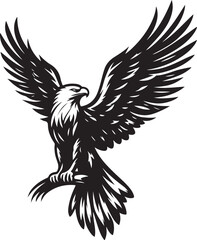 Obraz premium Eagle Silhouette Vector Art illustration