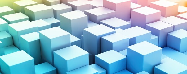 Abstract arrangement of colorful cubes creates a modern and dynamic background for various creative projects.