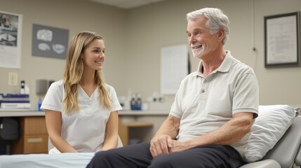 Obraz premium Determined patient making progress during physical therapy session