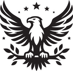 Eagle Silhouette Vector Art illustration