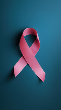 bout de ruban rose symbole des actions contre le cancer du mois d'octobre