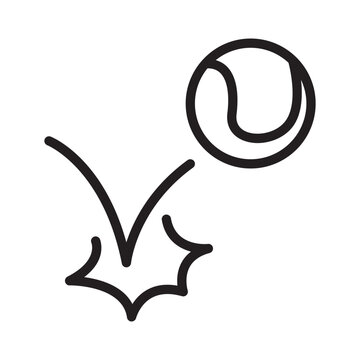 tennis ball bouncing icon clip art preview