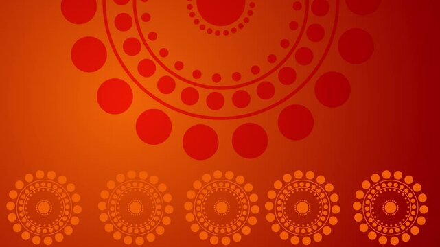 Indian Festival background design with colorful round floral