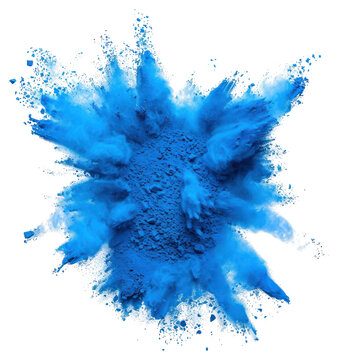 recommend clip art: Vibrant blue powder explosion