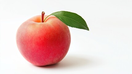 Peachn isolated stock photo on white background