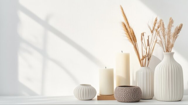 An image featuring home decor items on a clean, white background, ideal for interior design and lifestyle promotions.