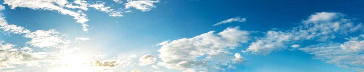 Panoramic sky on a sunny day.