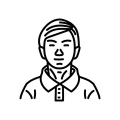Boy Outline Icon, Vector illustration