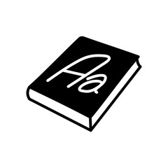 Book Glyph Icon, Vector illustration