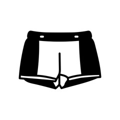 Summer Shorts Glyph Icon, Vector illustration