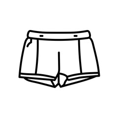 Summer Shorts Outline Icon, Vector illustration
