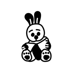 Rabbit Toy Glyph Icon, Vector illustration