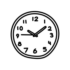 Toy Clock Outline Icon, Vector illustration