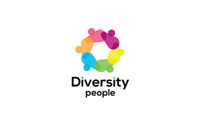 Logo representing equality, diversity, and inclusion, featuring symbols of human rights, peace, community, and social respect, highlighting unity and collective support