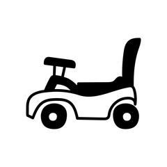 Toy Car Glyph Icon, Vector illustration