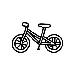 Kids Bicycle Outline Icon, Vector illustration