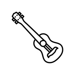 Ukulele Guitar Outline Icon, Vector illustration