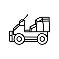 Mini Car Outline Icon, Vector illustration