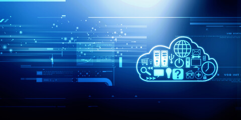 2d illustration abstract technology background
