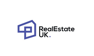 A line art icon logo of a modern house or home / real estate business	