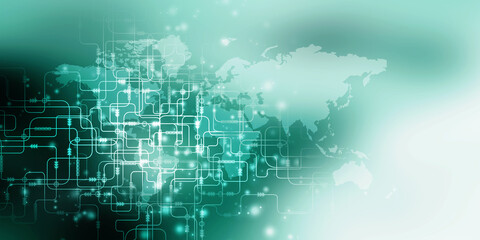 2d illustration world map abstract background
