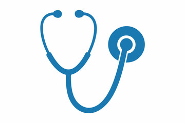 
medical stethoscope icon, Stethoscope black silhouette vector
