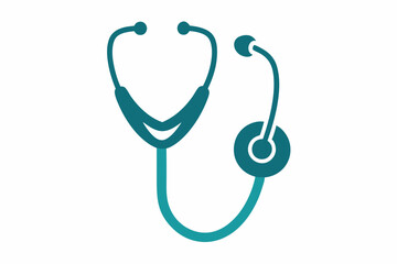 
medical stethoscope icon, Stethoscope black silhouette vector
