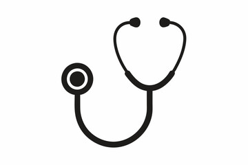 Doctor stethoscope medical device flat icon vector