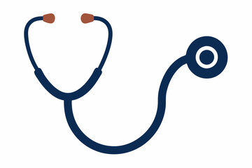 Doctor stethoscope medical device flat icon vector