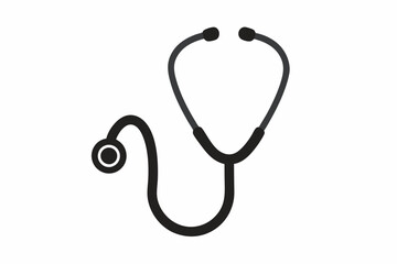 Doctor stethoscope medical device flat icon vector