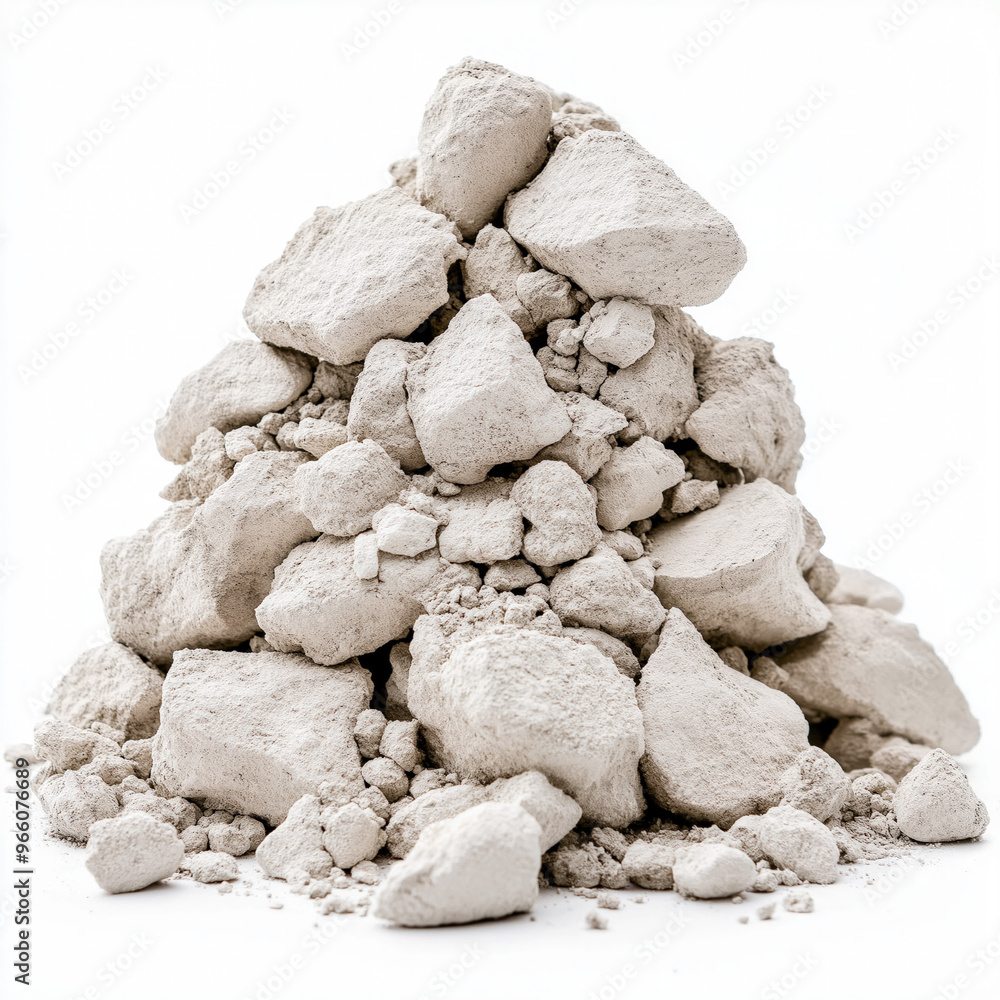 Wall mural ash pile isolated