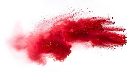 bright red festival powder burst for industrial print and design